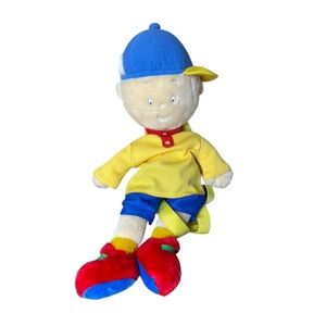 Vintage caillou plush backpack 15 " doll kids rétro 2001 toys